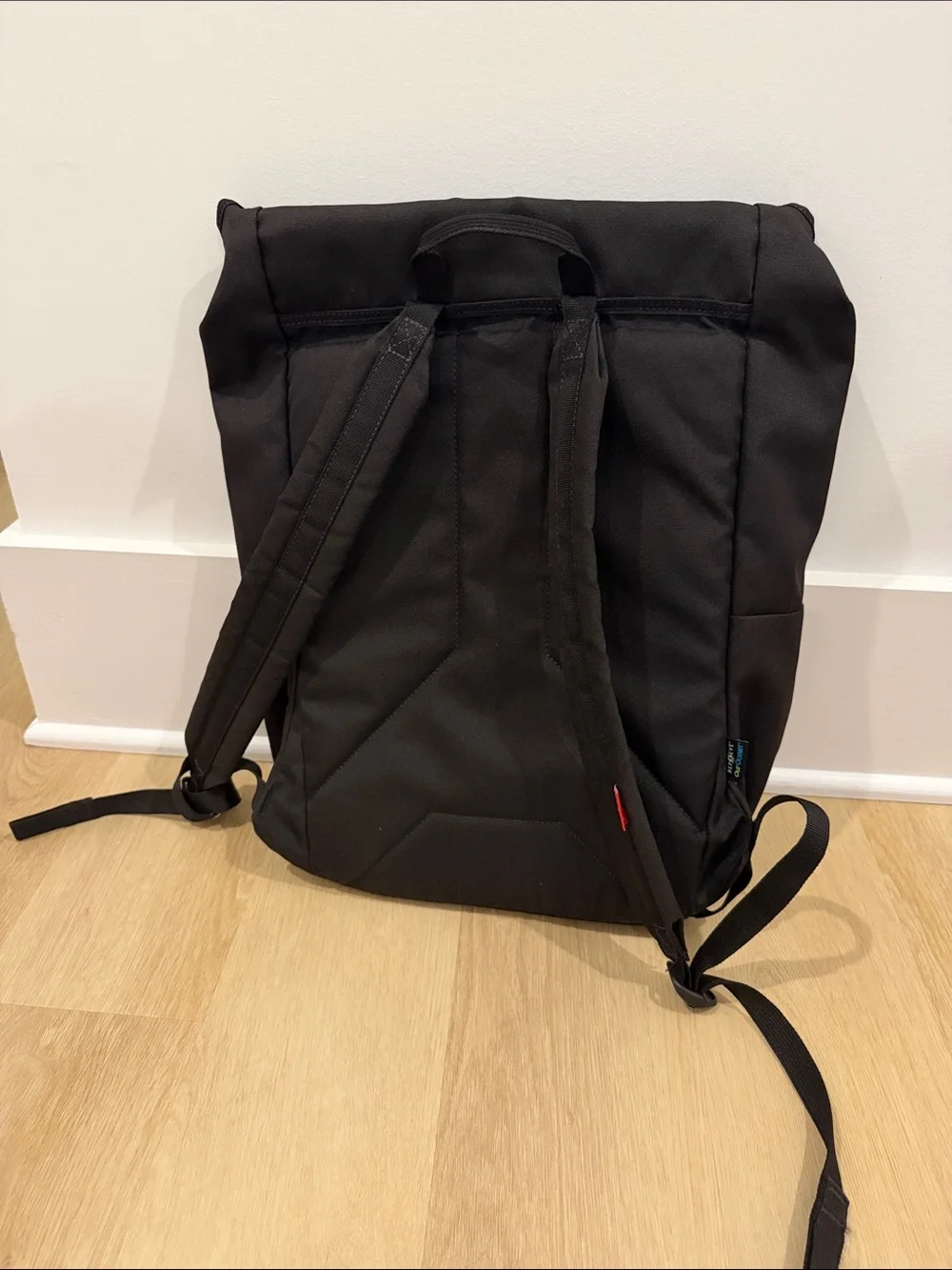 Nixon Black Roll-Top Backpack with Buckle Closure